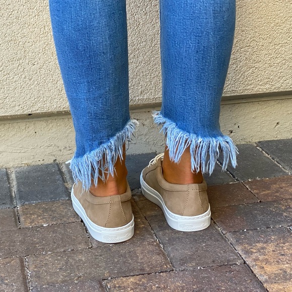 Anthropologie Distressed Leather Lace Sneakers - Picture 6 of 7